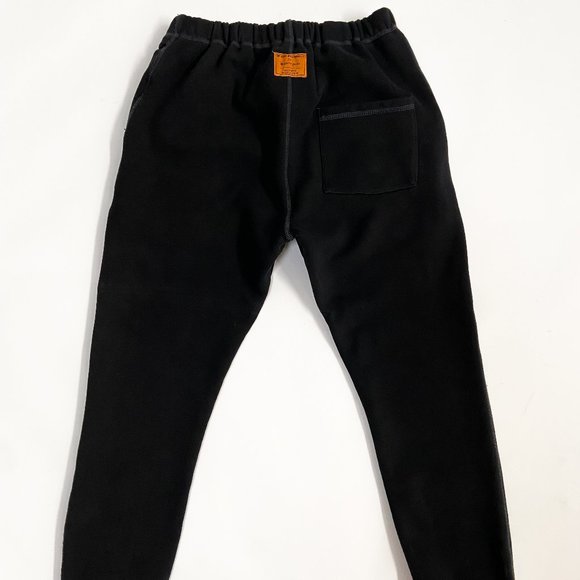NWT SNOW PEAK x INOUE BROTHERS Japan Sweatpants Knit Cotton Logo Print Black L - Picture 3 of 14